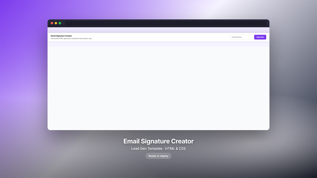 Email Signature Creator
